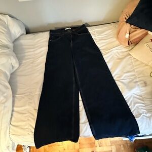 Very wide leg ZARA jeans dark wash